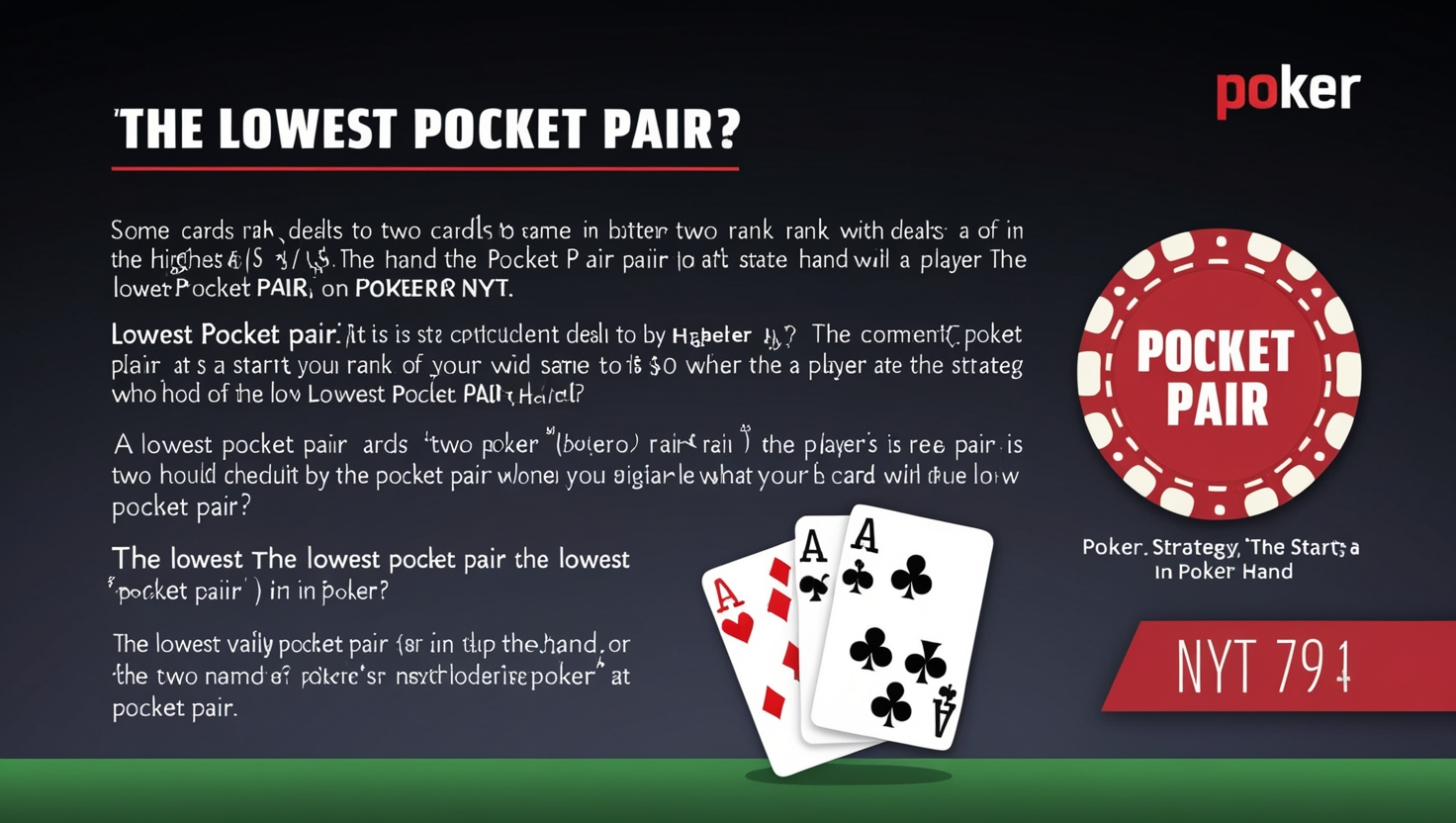  Lowest Pocket Pair in Poker NYT

