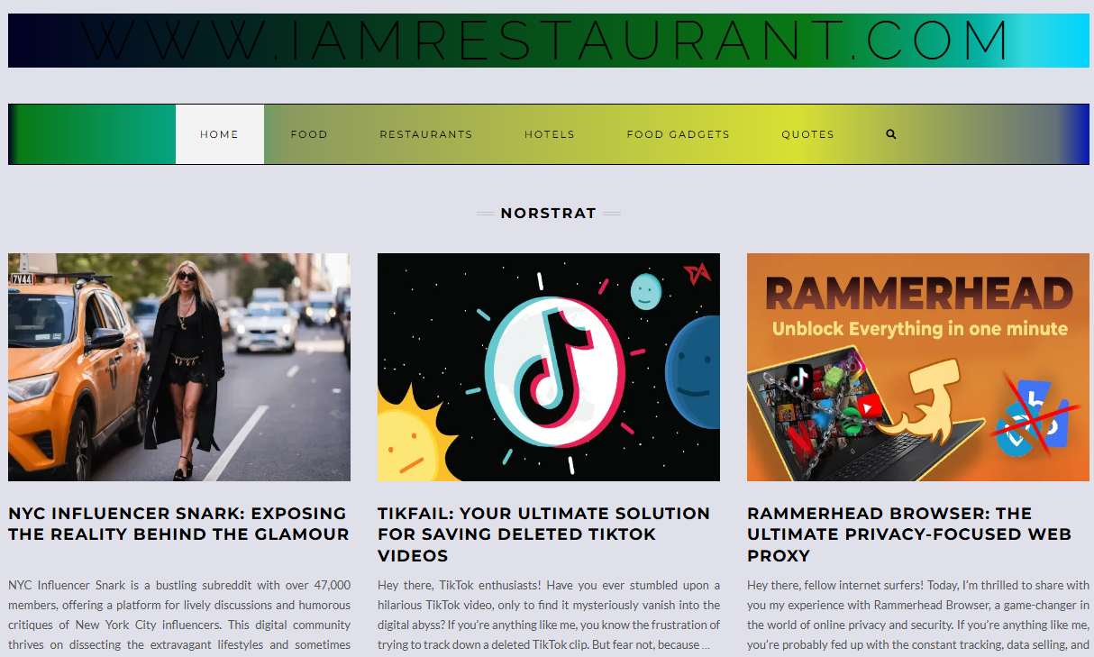 Introduction of IamRestaurant.com