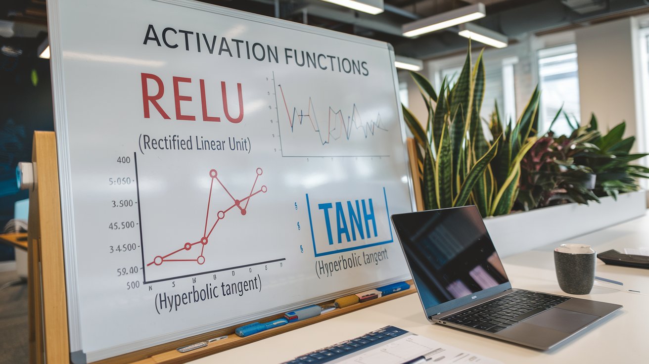 Graphs of various activation functions used in neural networks