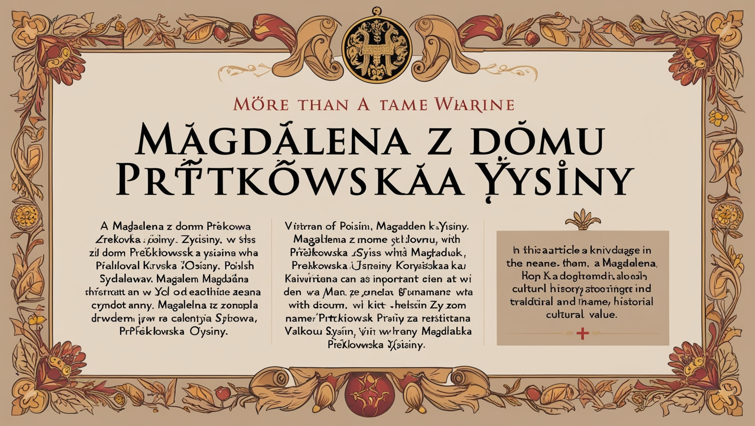 Magdalena z domu Prętkowska Łysiny