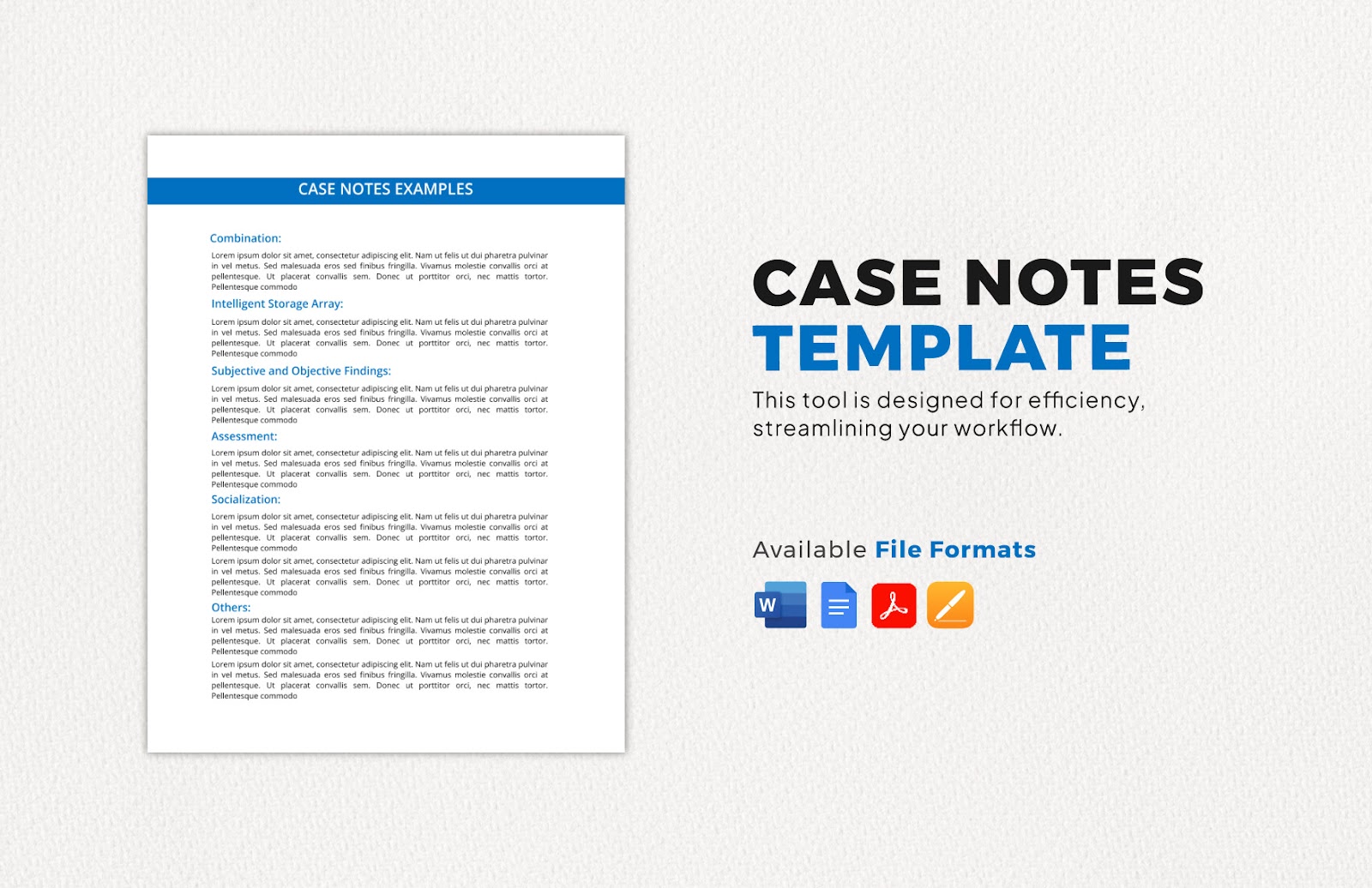 Apple Notes Templates: Case Notes Template by Template.net