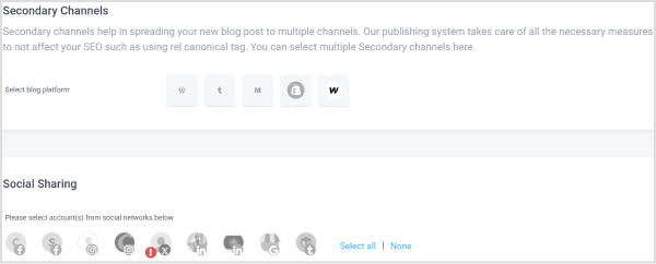 secondary channels