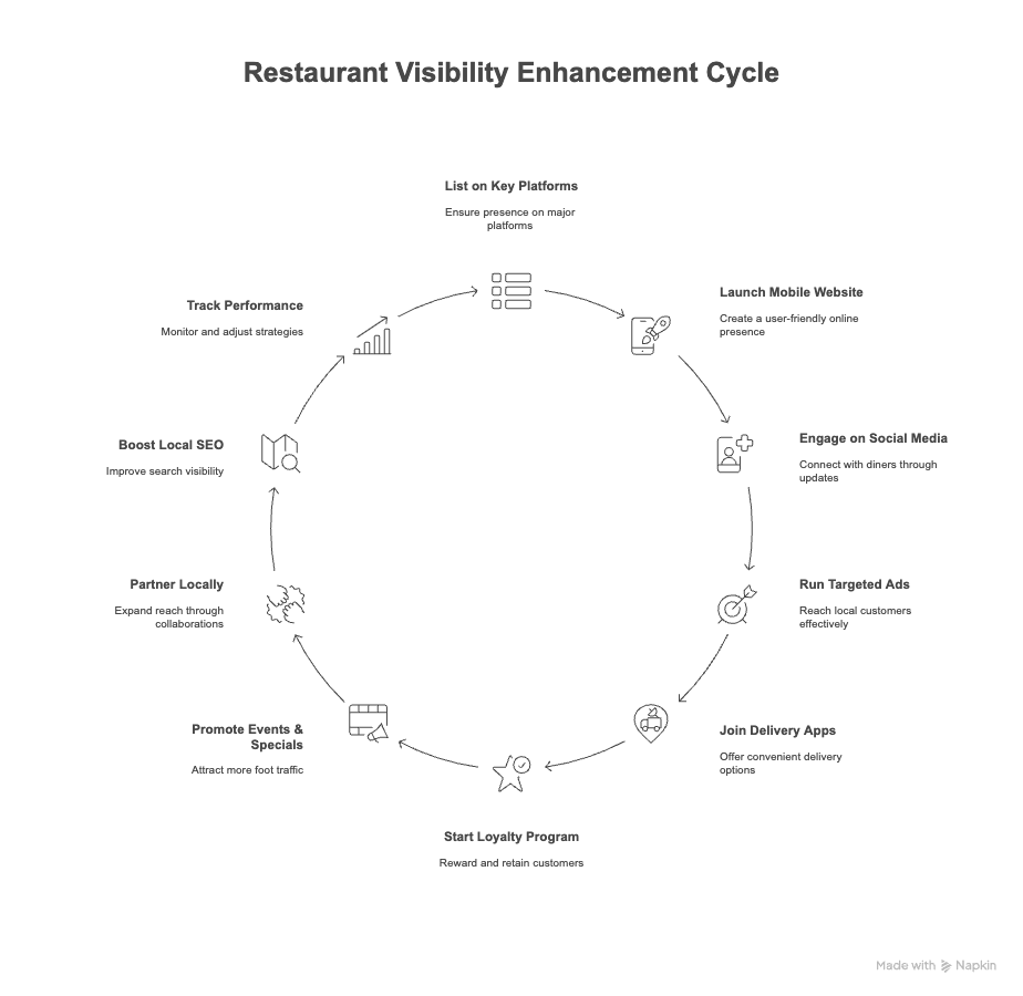 Restaurant visibility enhancement cycle 