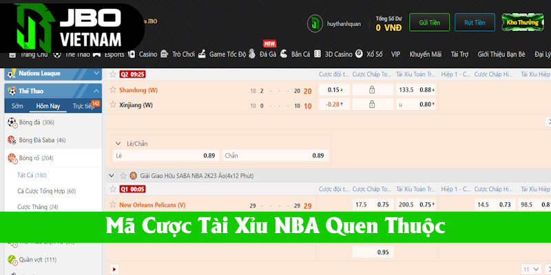 Cược Tài Xỉu thú vị tại giải đấu NBA