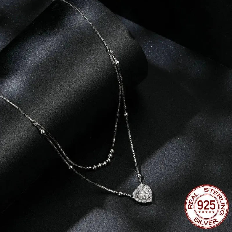 diamond heart necklace