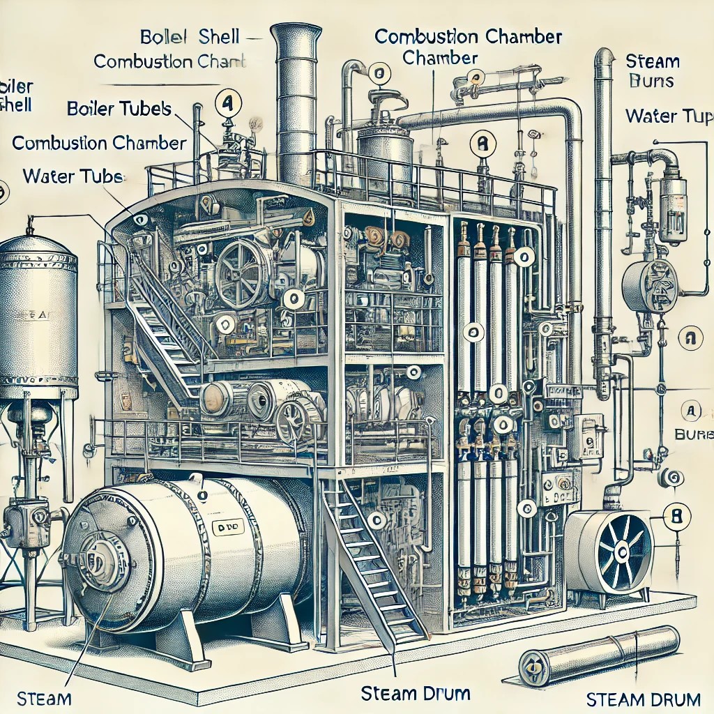bộ phận lò hơi công nghiệp