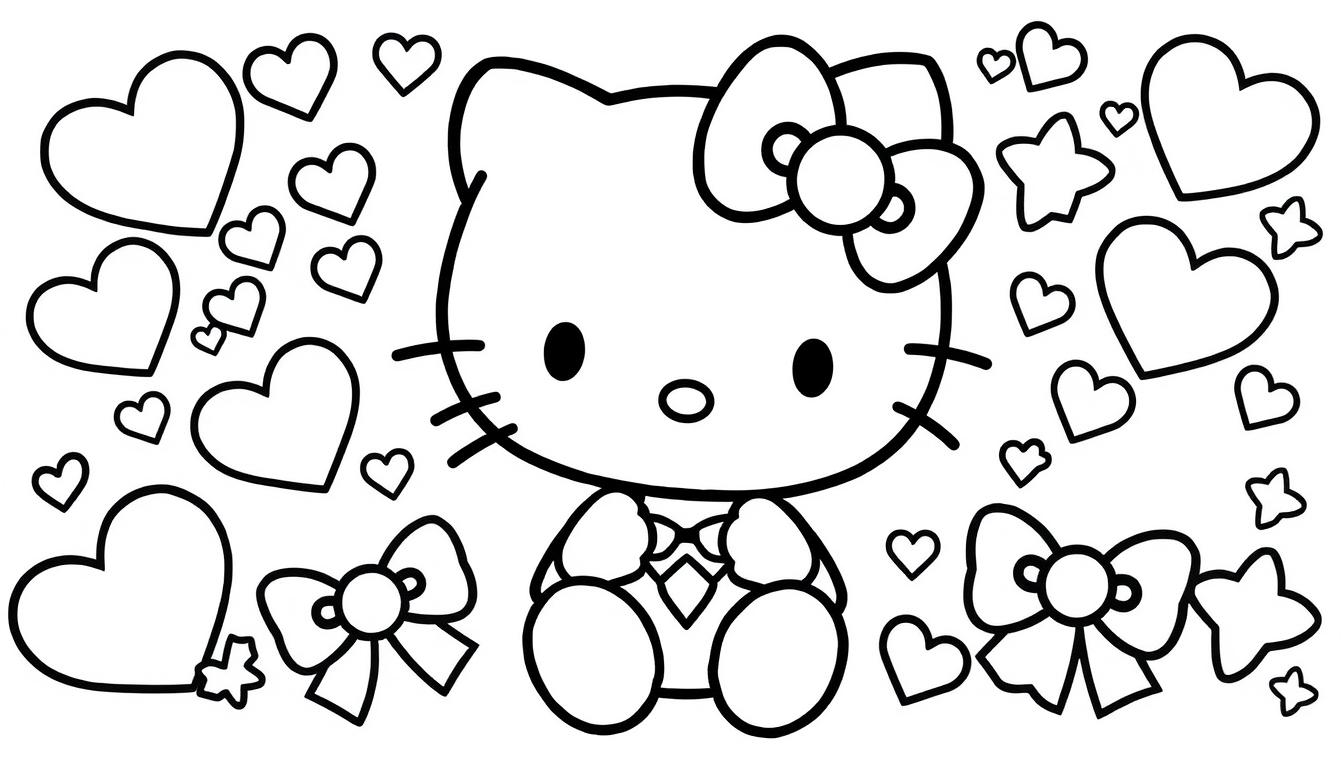 hello kitty para colorir