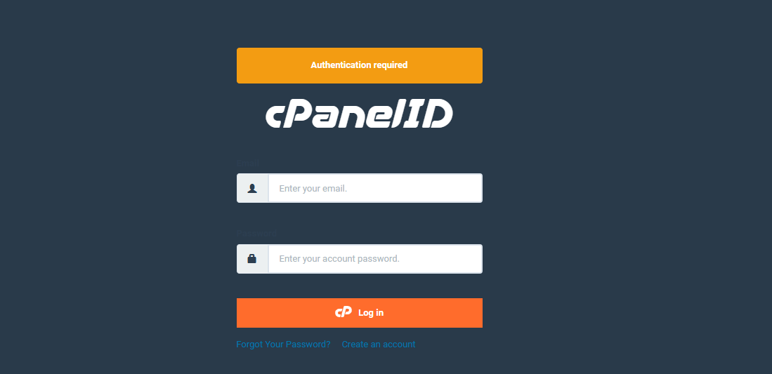 log into cpanel