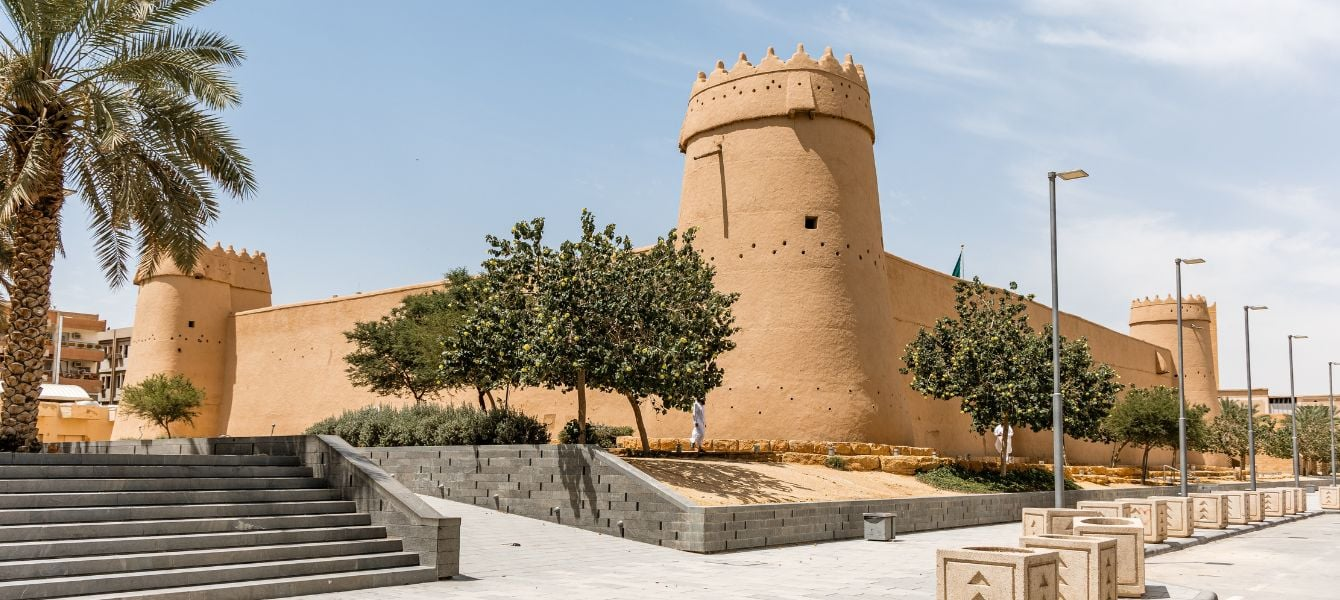 Mudbrick structure of Masmak Fortress in Riyadh, Saudi Arabia - (Credits CuddlyNest)