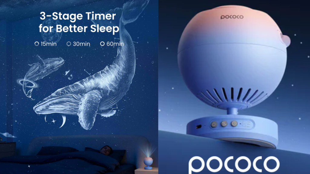 Pococo Galaxy Projector with 3-Stage Timer for Better Sleep