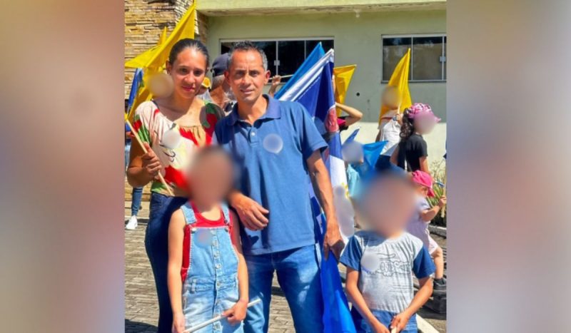 Luizinho e Cristiane com os filhos, de 6 e 8 anos – Foto: Redes Sociais/Reproduo/ND