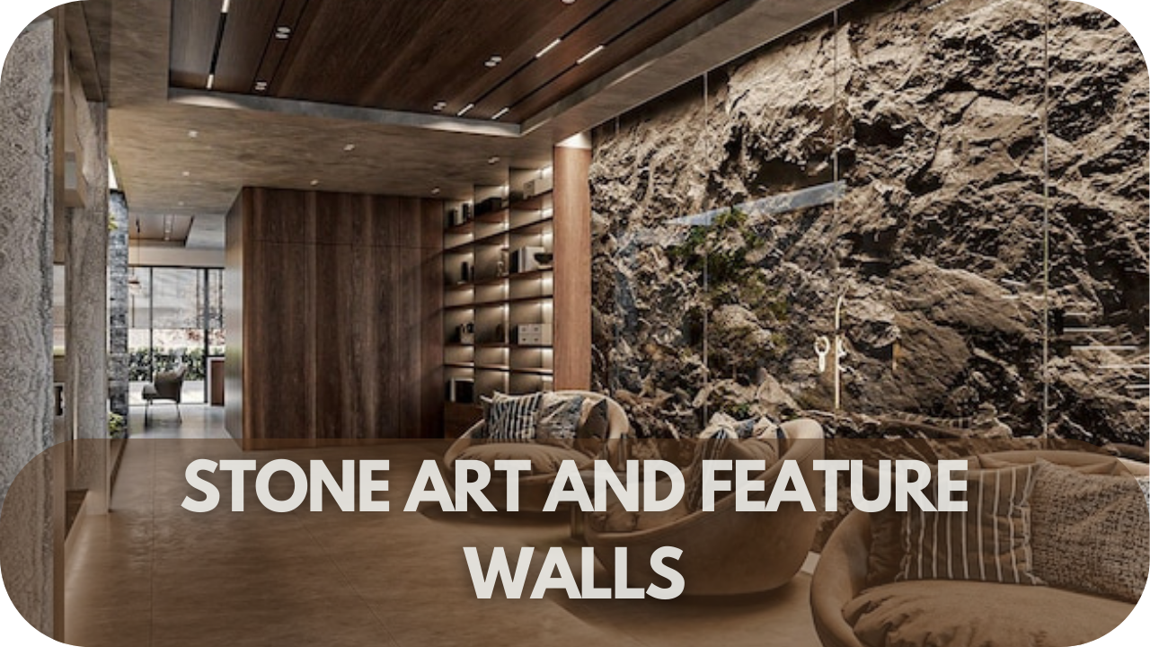 Stone Secrets for Hotel Lobby Design: Statement Pieces: Stone Art and Feature Walls