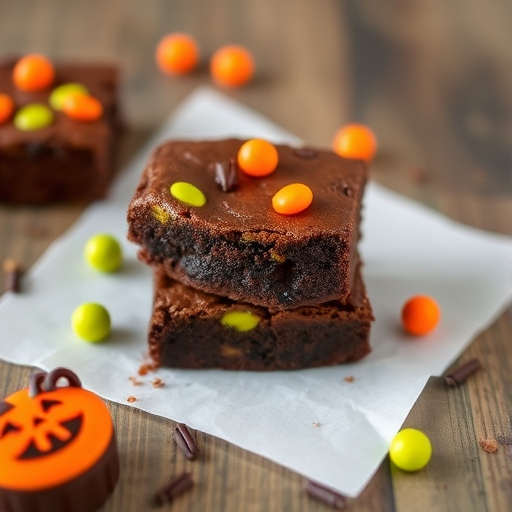 Fudgy Halloween Chocolate Brownies