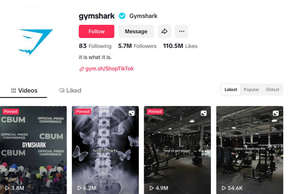 Gymshark, an eCommerce fitness brand