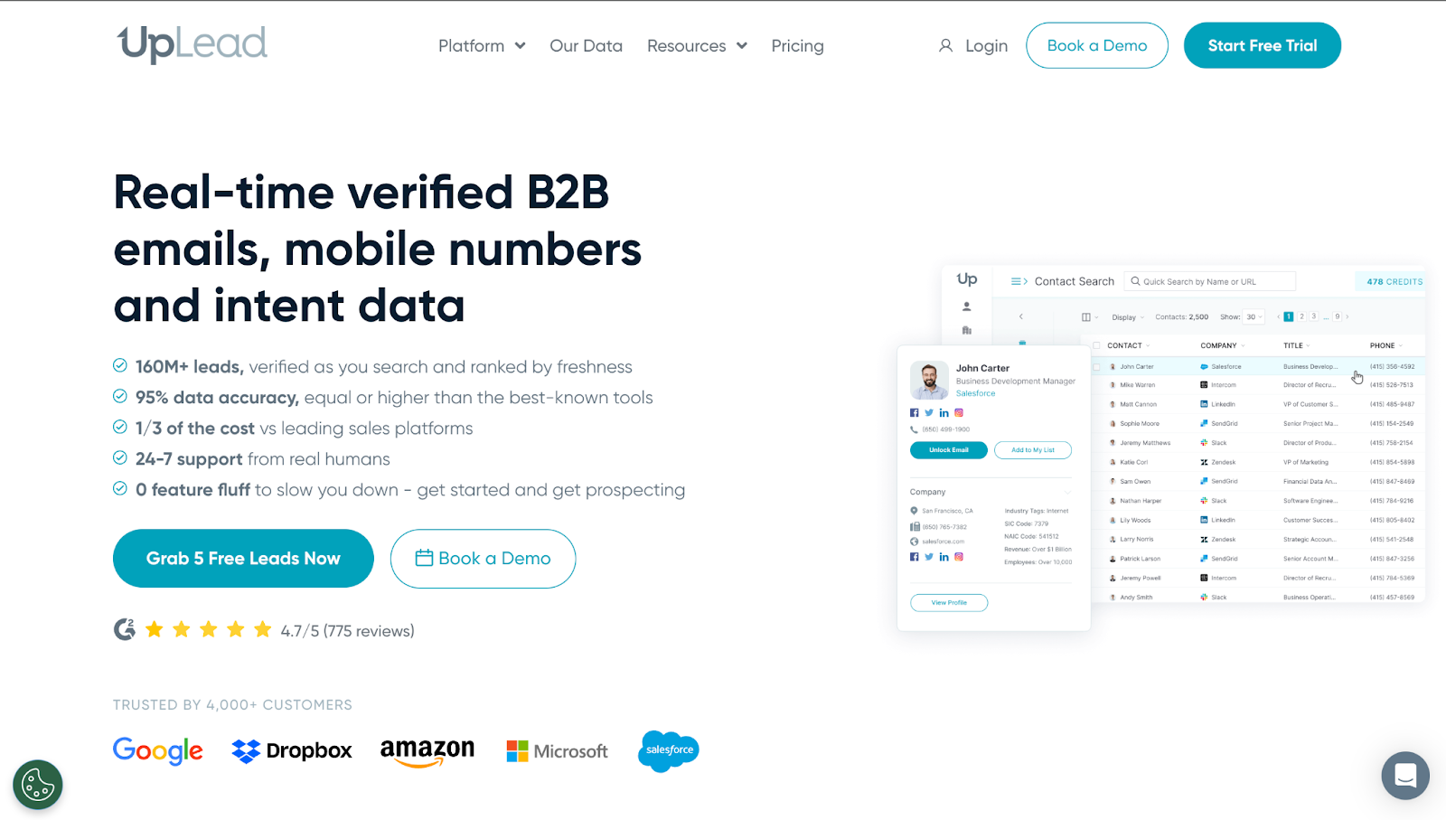 UpLead Landing Page