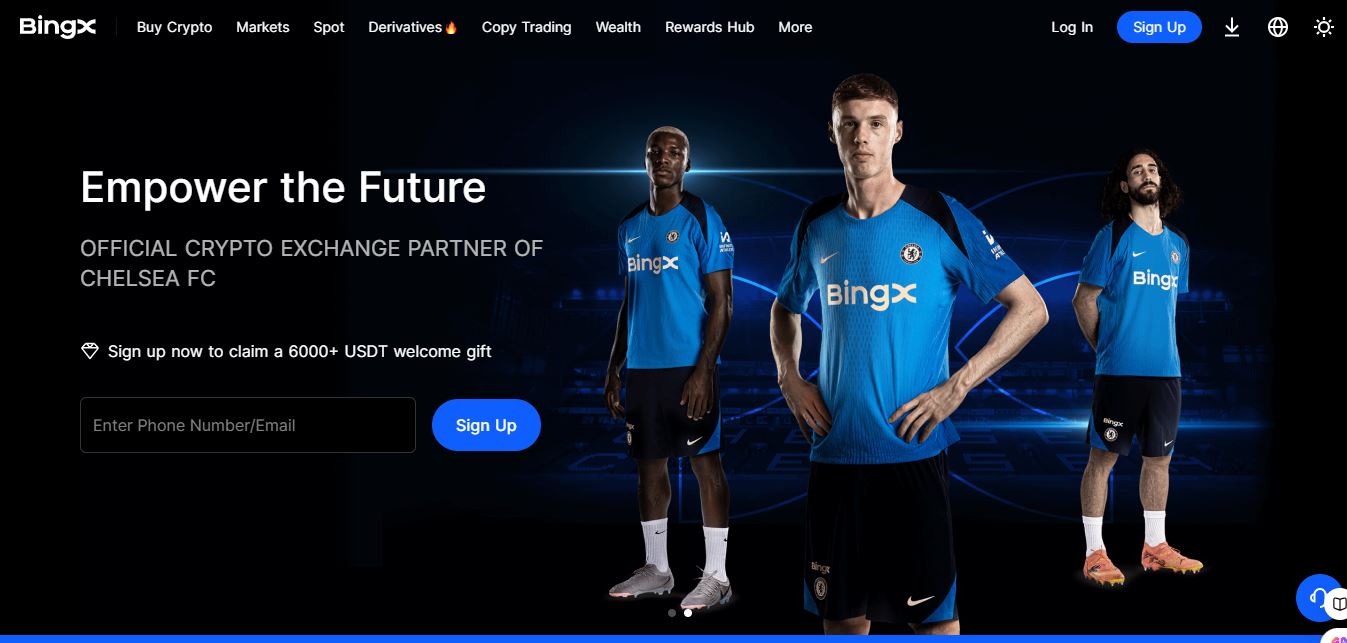  BingX homepage