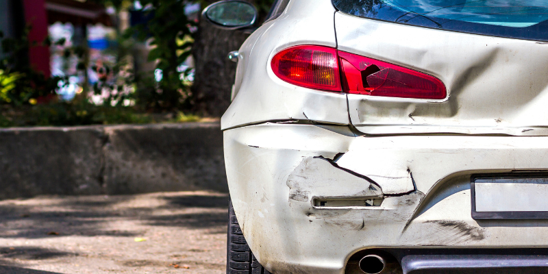 Hit and run accident of unattended vehicle