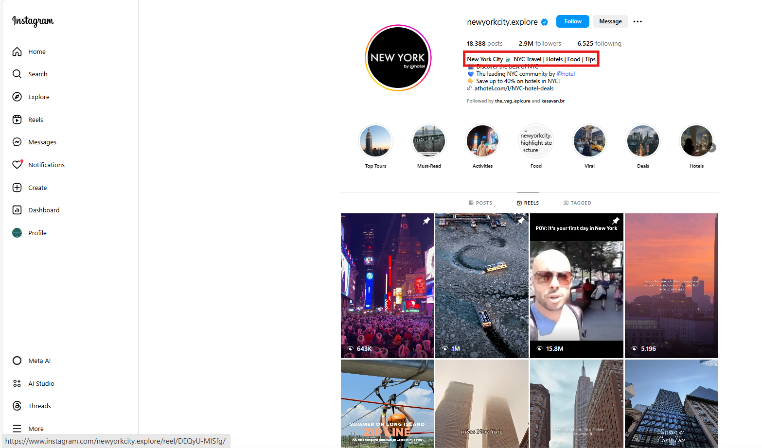 how to add keywords in Instagram reels Bio