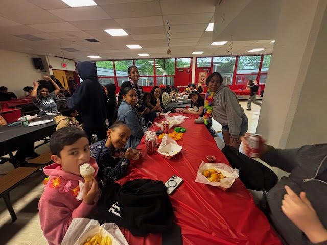 TOR community eating together at Family Night