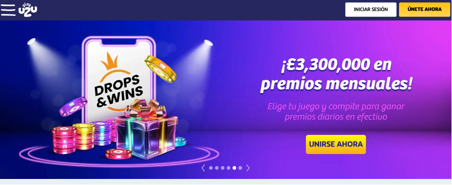 Página de inicio de PlayUZU