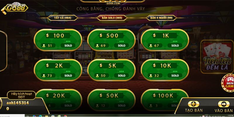Giới thiệu chung về tiến lên đếm lá Go88