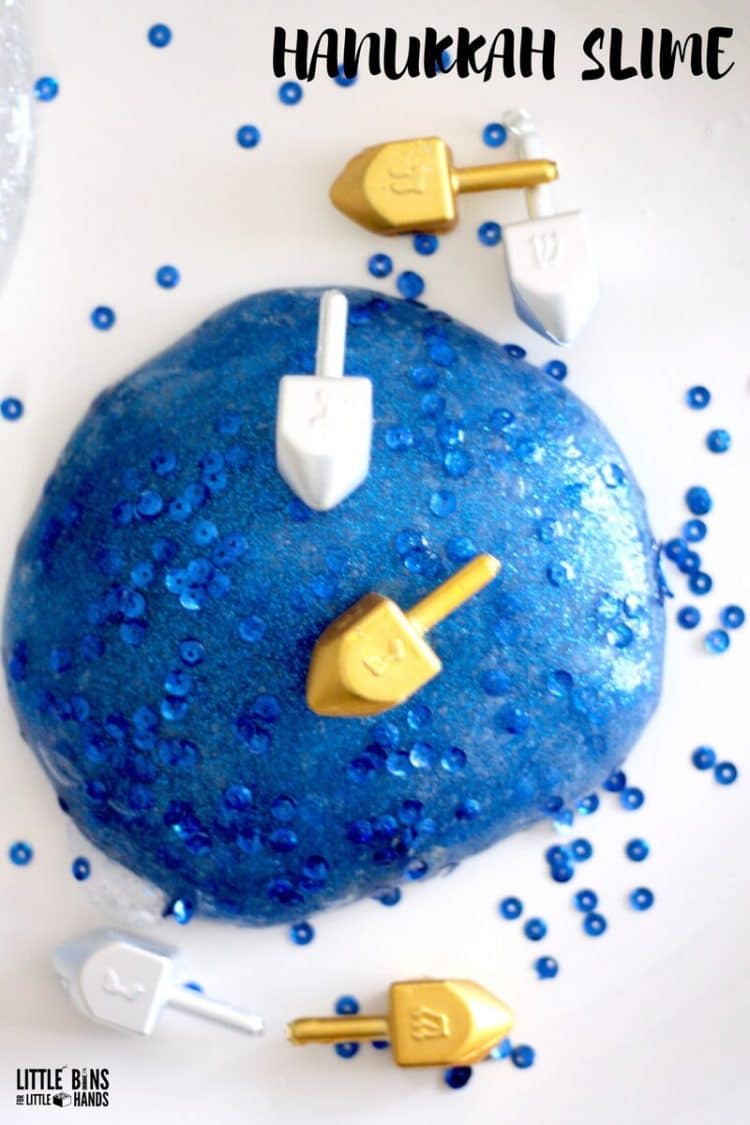 easy diy hanukkah slime for kids