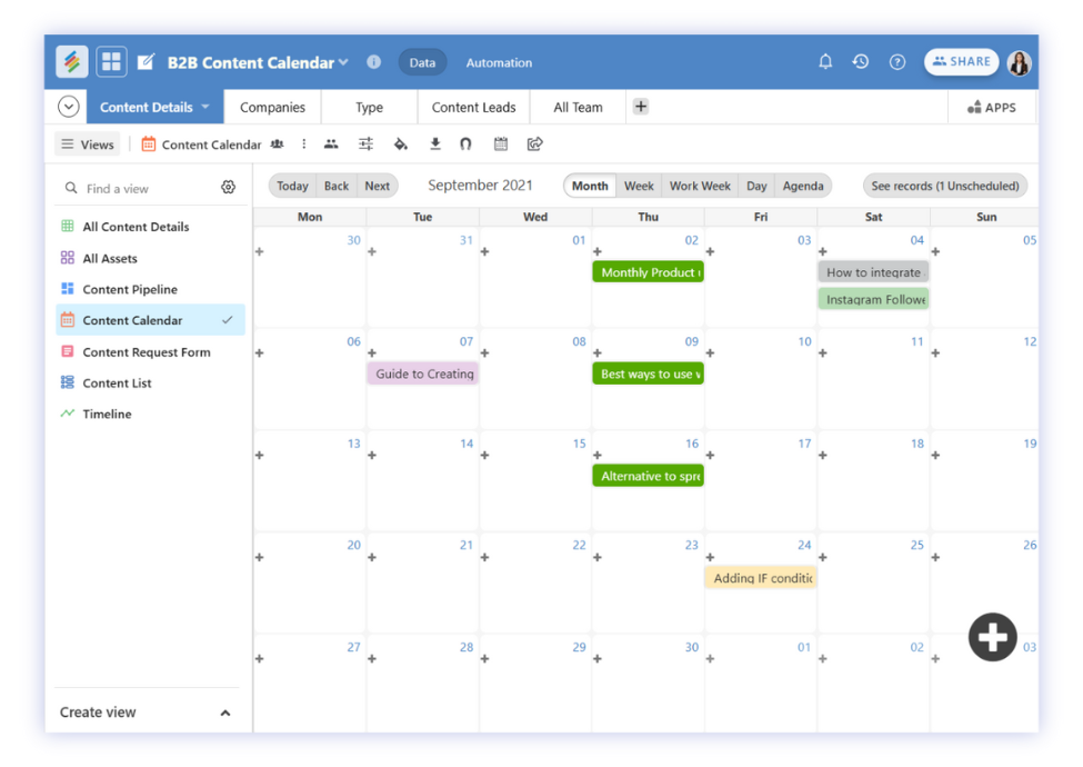 B2B Content Calendar