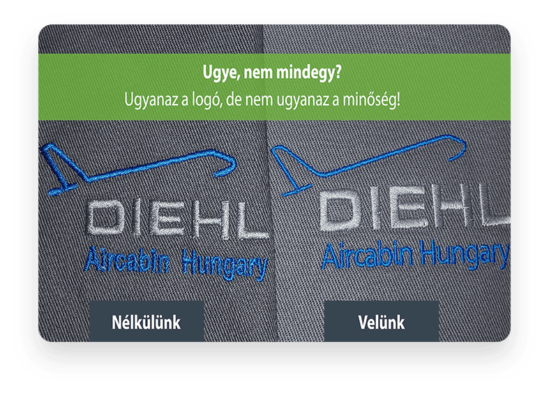 Céges pólók összehasonlítása különböző hímzési minőséggel