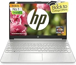 HP Laptop 15s, AMD Ryzen 3 5300U, 15.6-inch (39.6 cm), FHD, 8GB DDR4, 512GB SSD, AMD Radeon graphics, Thin & light, Dual s...