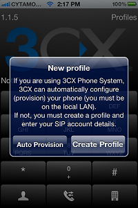 Figura 1 - Configuracao 3CX Phone
