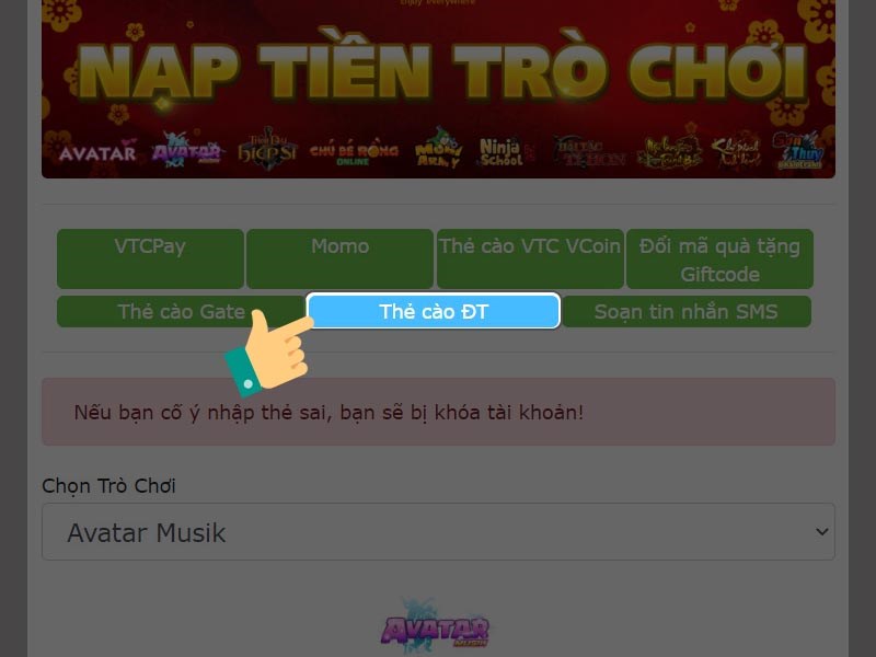 Chọn hình thức thanh toán