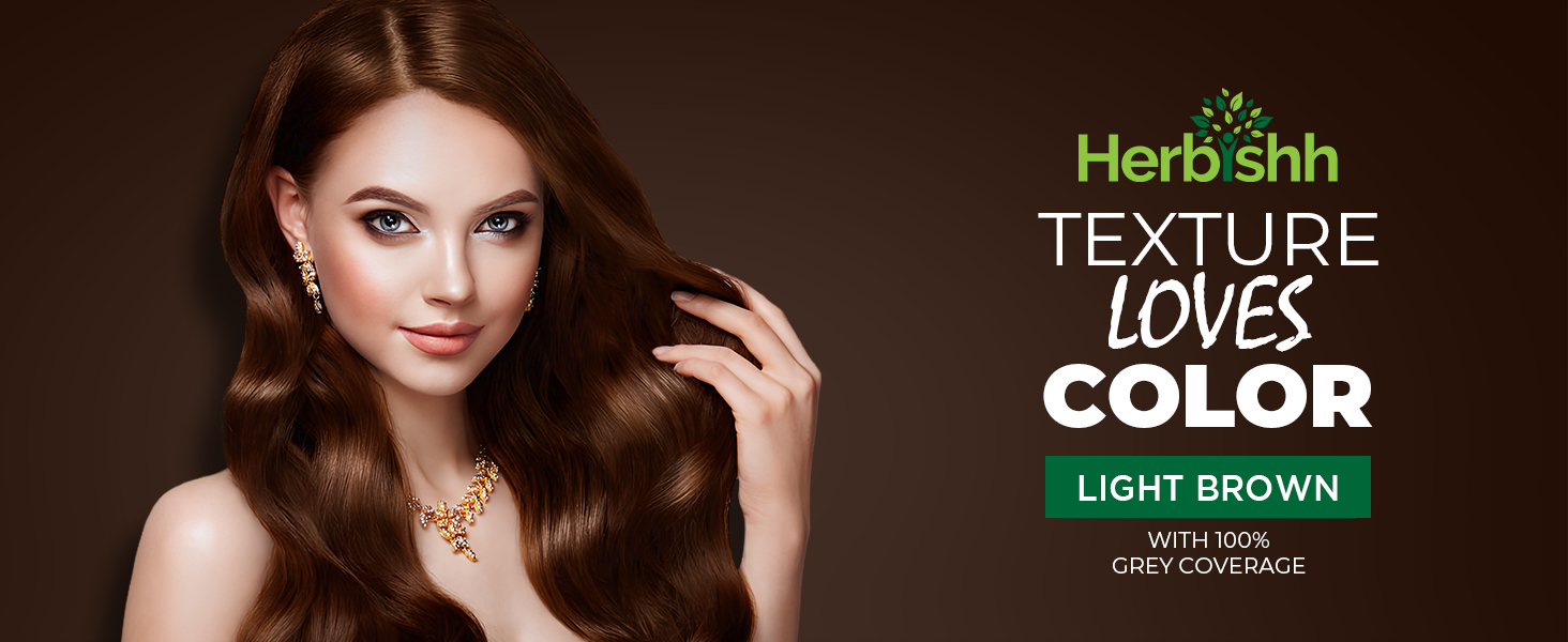 Herbish Light Brown hair color give a silky finish