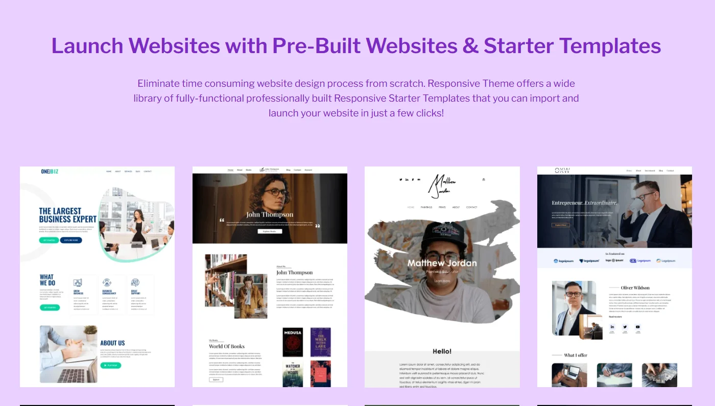 Responsive plus templates