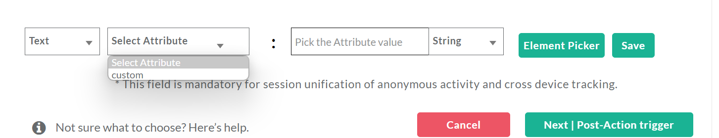 Selecting the custom attribute