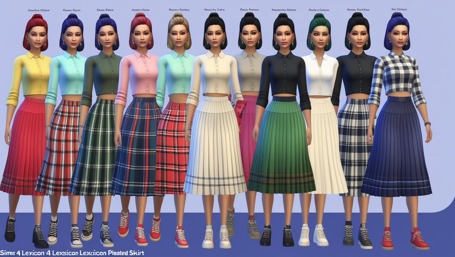 Sims 4 Lexicon Pleated Skirt