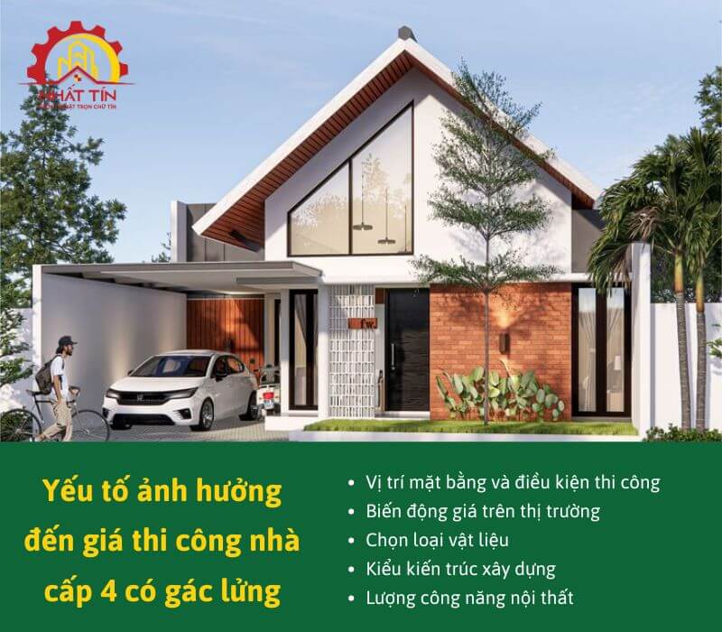 Yeu to anh huong den gia thi cong nha cap 4 co gac lung Nhat Tin