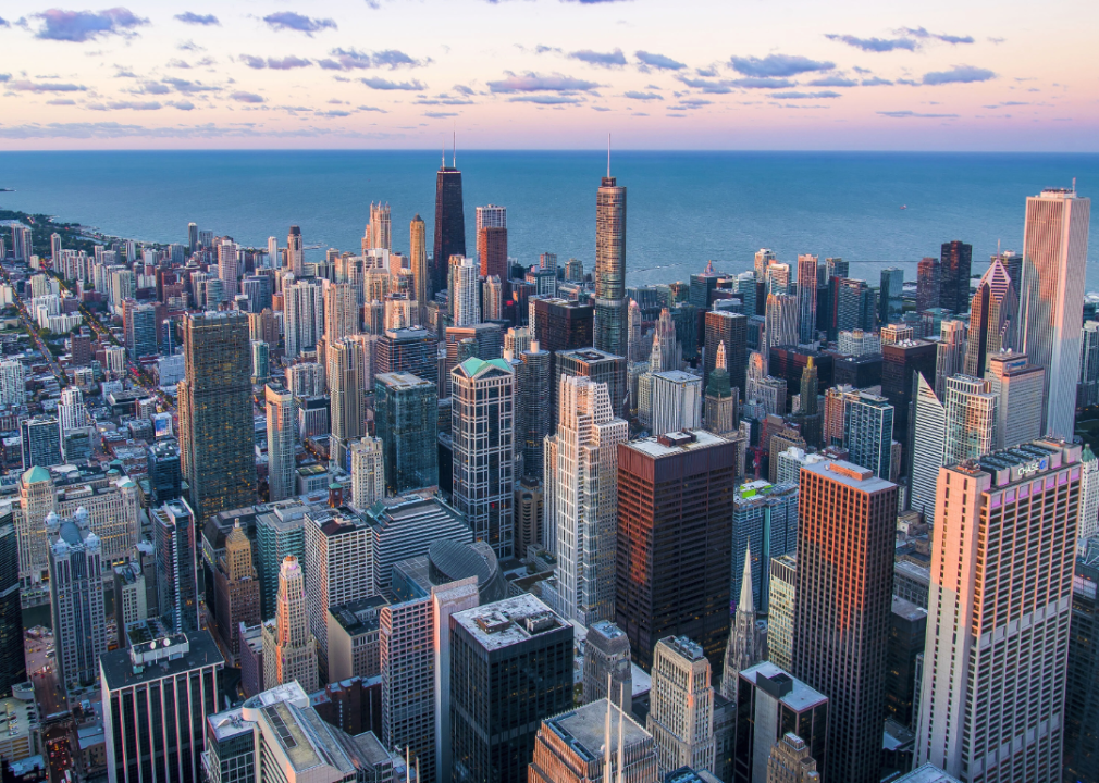 The Chicago skyline.