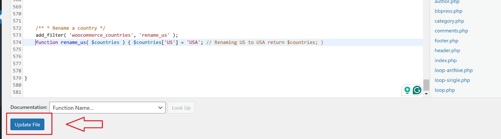 Rename Country Codes in WooCommerce 