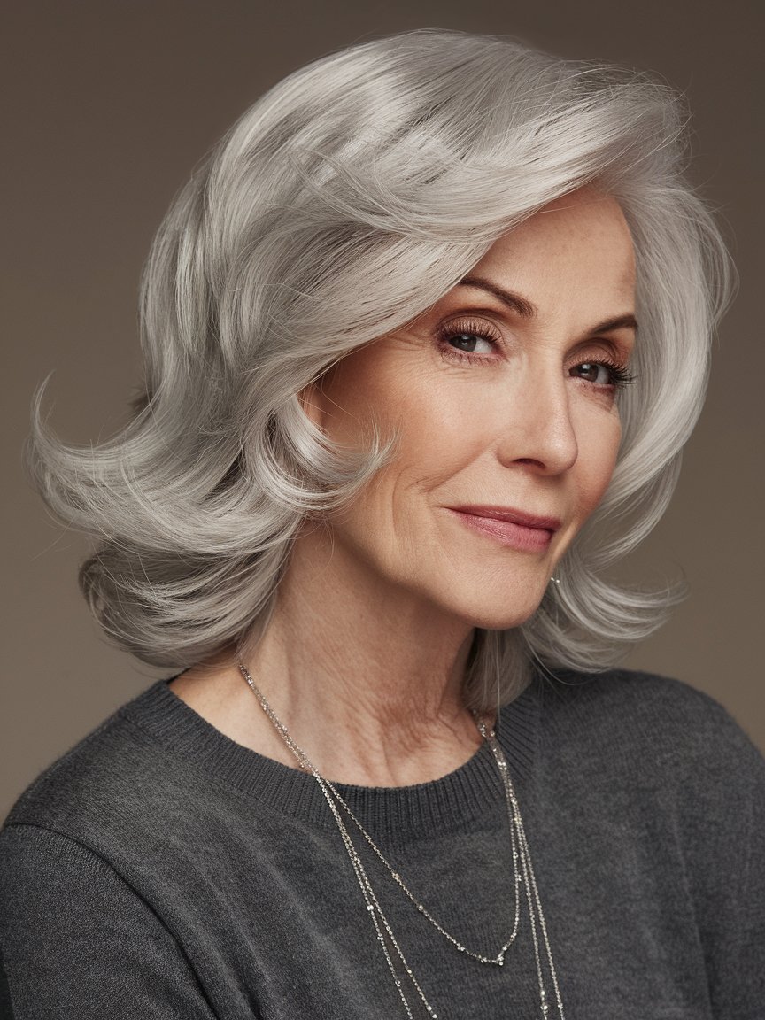 3. Silver Long Bob