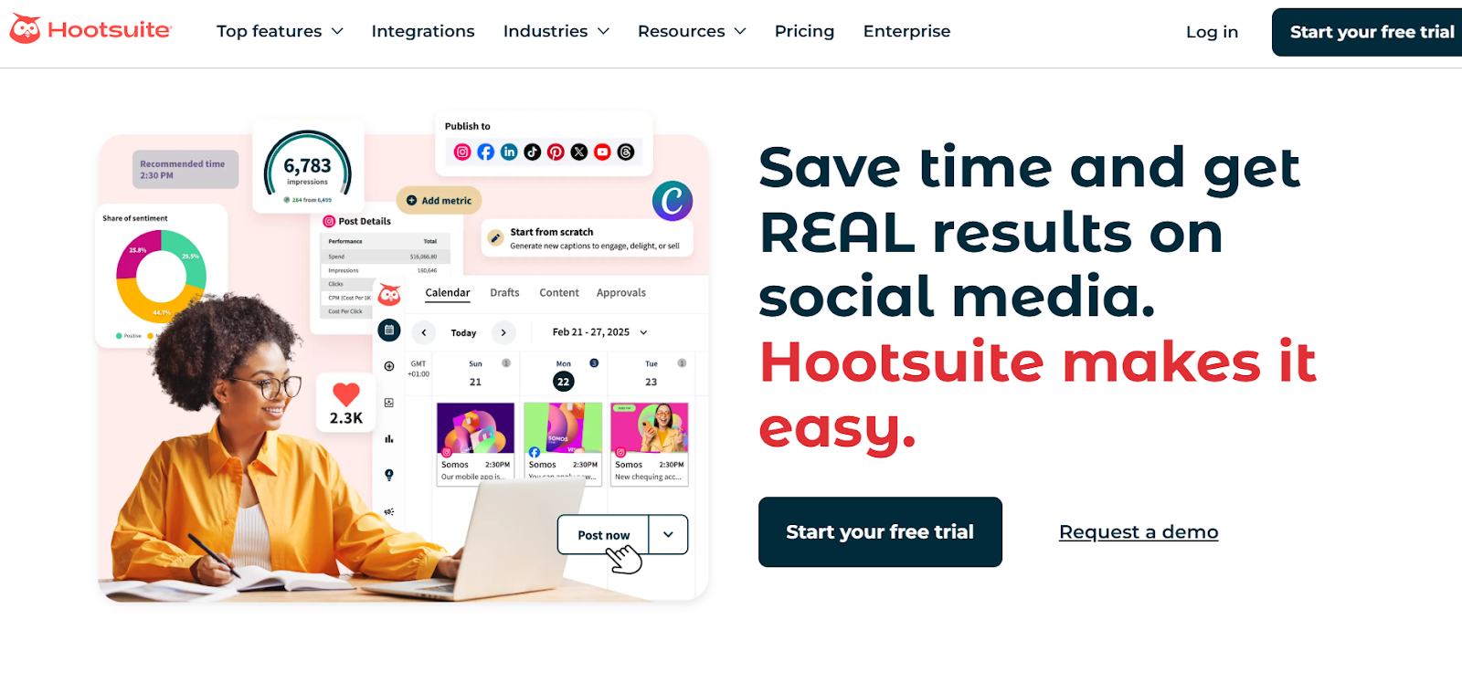 Hootsuite, AI automation tool for social media 