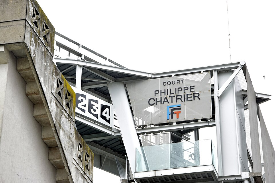 Fachada da quadra Philippe Chatrier