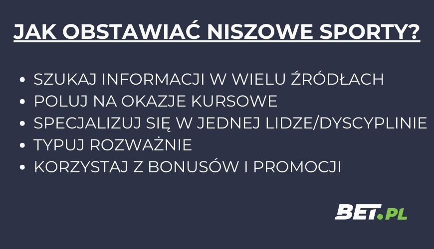 jak obstawiać niszowe sporty