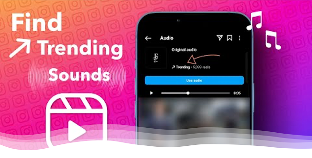 Screenshot of Instagram's trending audio library showcasing popular sound clips.