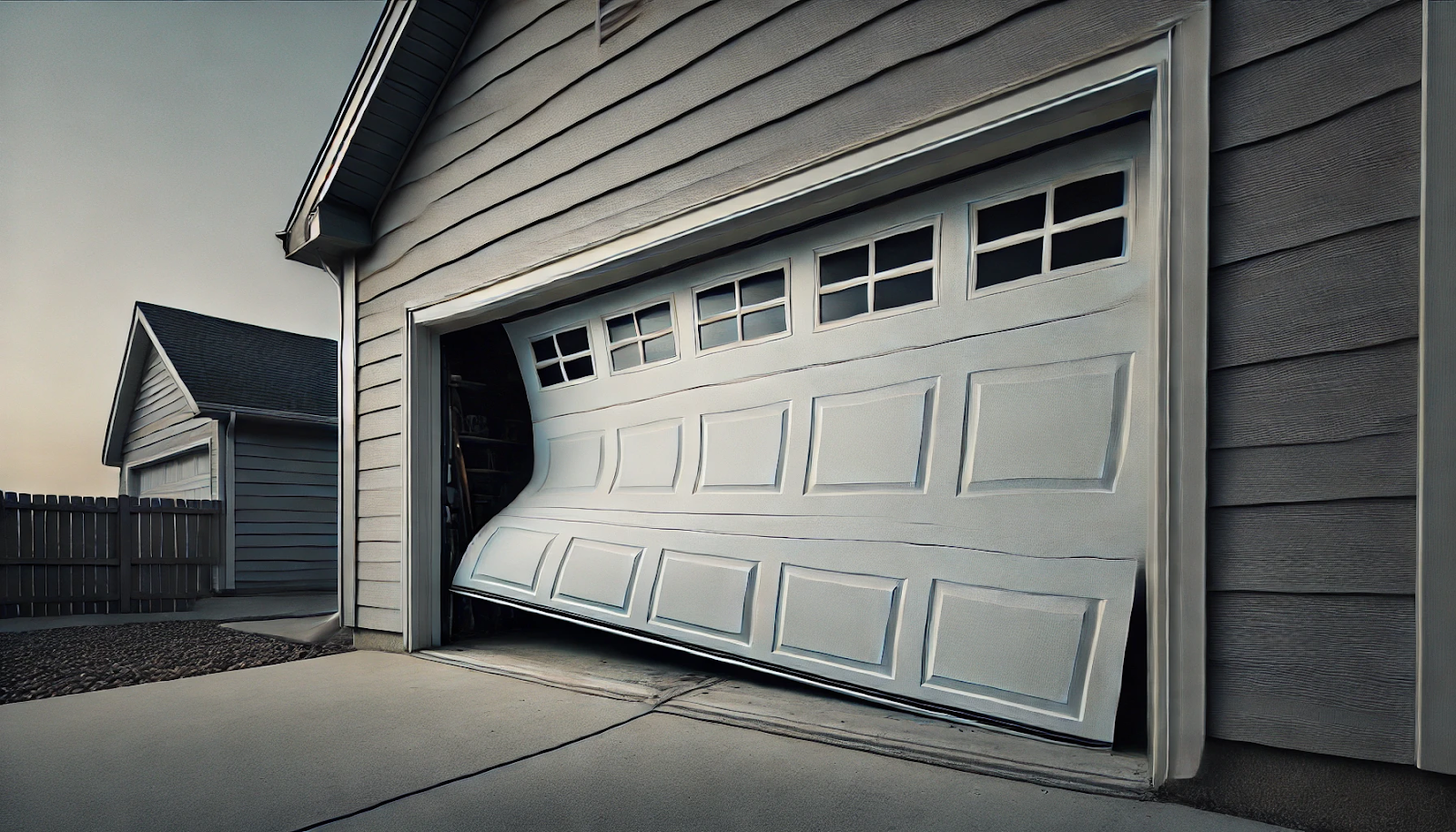 garage door off track