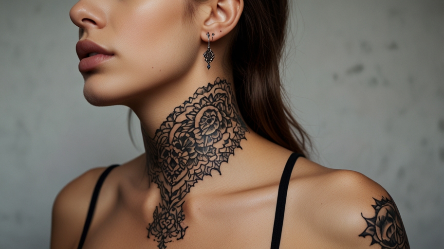 neck tattoos for women