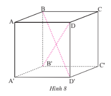 CHƯƠNG 3. HÌNH HỌC TRỰC QUAN CÁC HÌNH KHỐI TRONG THỰC TIỄNBÀI 1: HÌNH HỘP CHỮ NHẬT – HÌNH LẬP PHƯƠNG1. HÌNH HỘP CHỮ NHẬT Bài 1: Hình nào dưới đây có 6 mặt đều là hình chữ nhật? Đáp án chuẩn:Hình b Thực hành 1: Quan sát hình hộp chữ nhật ABCD.EFGH (Hình 4) và thực hiện các yêu cầu sau:Nêu các góc ở đỉnh F.Nêu các đường chéo được vẽ trong hình.Đường chéo chưa được vẽ là đường nào?Đáp án chuẩn:Các góc ở đỉnh F là: góc BFE, góc BFG, góc EFGCác đường chéo: BH, AG, CE.Đường chéo chưa được vẽ là: DFThực hành 2: Cho hình hộp chữ nhật ABCD. EFGH (Hình 4) có AD = 8 cm, DC = 5 cm, DH = 6,5 cm. Tìm độ dài các cạnh AB, FG, AE. Đáp án chuẩn:AB = 5 cm; FG = 8 cm; AE = 6,5 cm2. HÌNH LẬP PHƯƠNGBài 2: Vật nào sau đây có tất cả các mặt đều có dạng hình vuông?Đáp án chuẩn:Vật b Thực hành 3: Quan sát hình lập phương ABCD. A’B’C’D’ có: AB = 5 cm (Hình 8)Tìm độ dài các cạnh BC, CC’Nêu các góc ở đỉnh CNêu các đường chéo chưa được vẽ.Đáp án chuẩn:BC = CC’ = 5cm Các góc ở đỉnh C là: góc BCD, góc BCC’, góc DCC’Các đường chéo chưa được vẽ là: AC’ , A’CVận dụng: Trong hai tấm bìa ở Hình 9, tấm nào gấp được hình hộp chữ nhật, tấm bìa nào gấp được hình lập phương?Đáp án chuẩn:Hình a BÀI TẬP