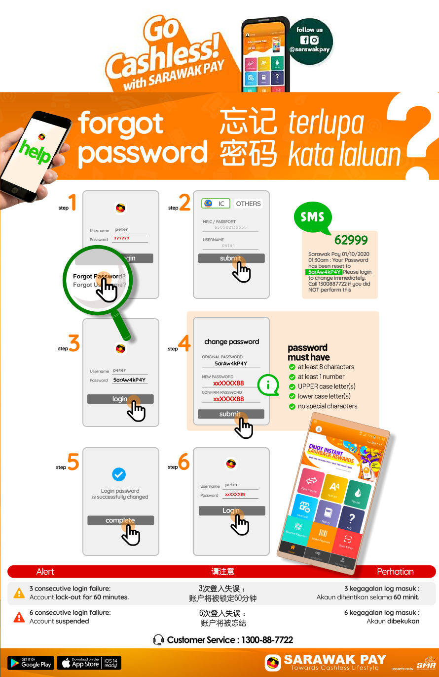 Lupa Kata Laluan Sarawak Pay & Username? - Ini Cara Reset Semula!