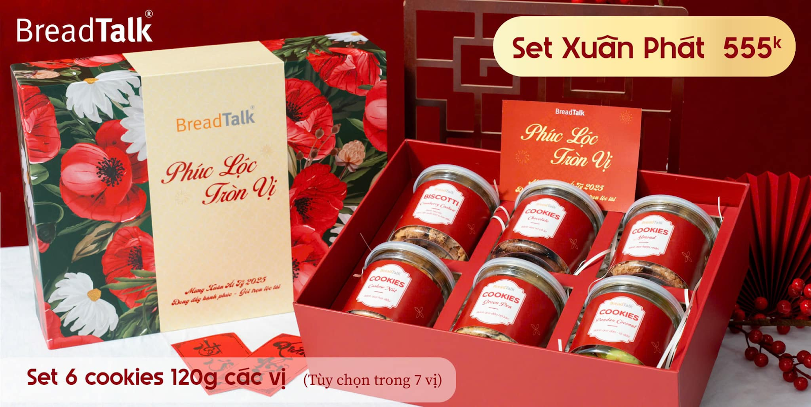 Set quà Xuân Phát mang ý nghĩa gửi gắm lời chúc Tết an lành, hạnh phúc và trọn vẹn phúc lộc đến người nhận