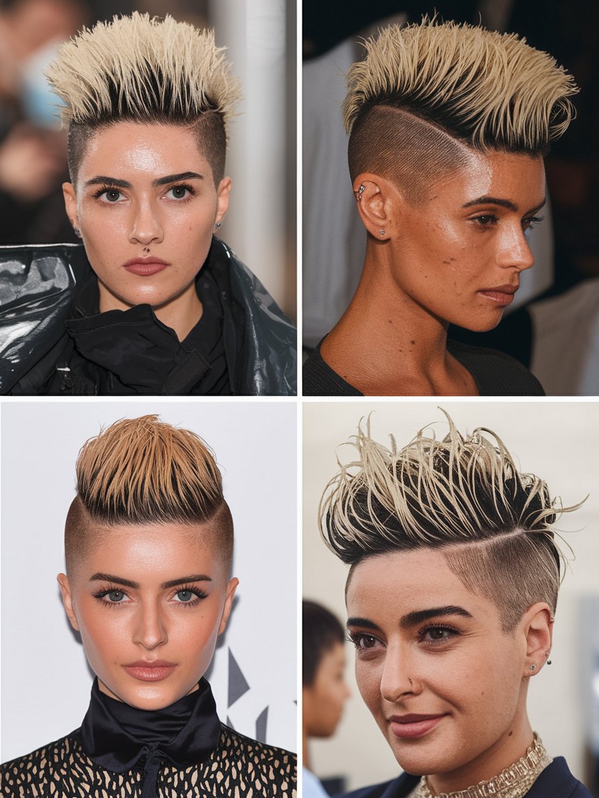 22. Blonde Razor-Cut Spikes hairstyle for a Sharp Finish