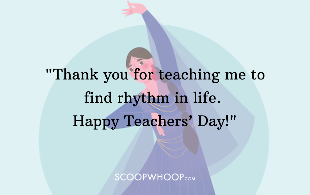 teachers day wishes for dance teacher